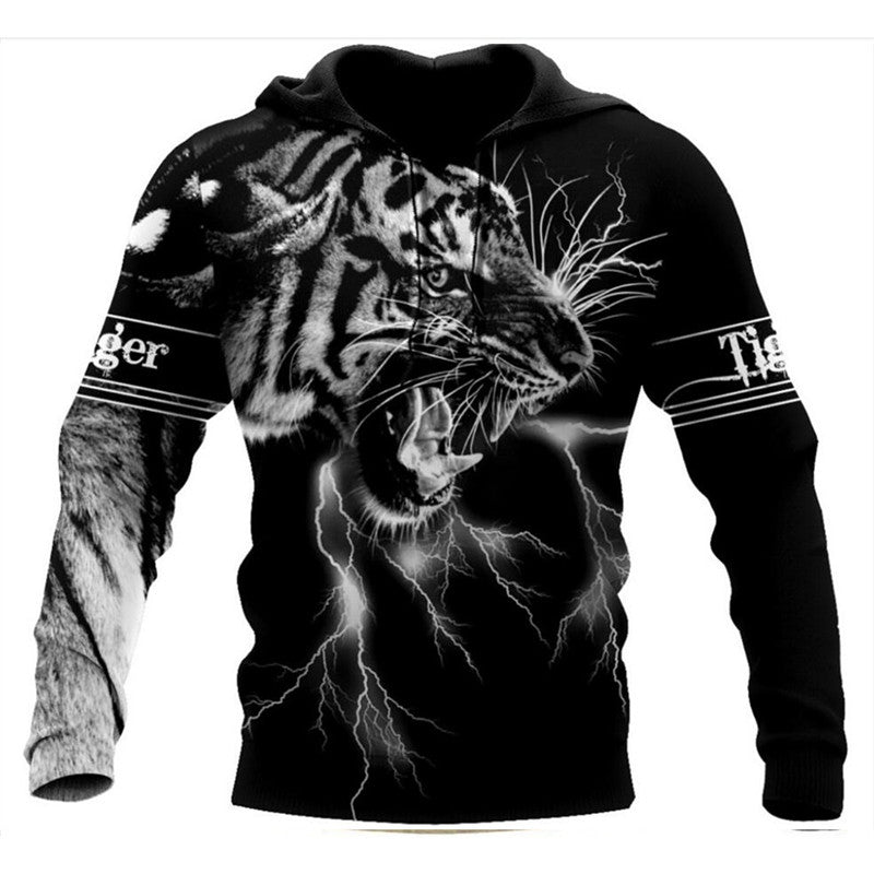 Jing Viking Warrior 3D Print Hoodie - Unisex Norse Mythology All-Over Sublimation Pullover Sweatshirt
