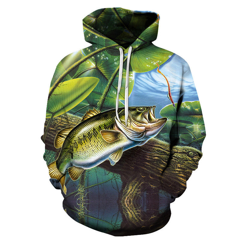 Vibrant 3D Cartoon Print Hoodie - Unisex Loose-Fit Pullover Sweatshirt