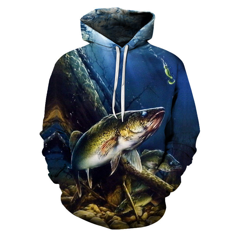 Vibrant 3D Cartoon Print Hoodie - Unisex Loose-Fit Pullover Sweatshirt