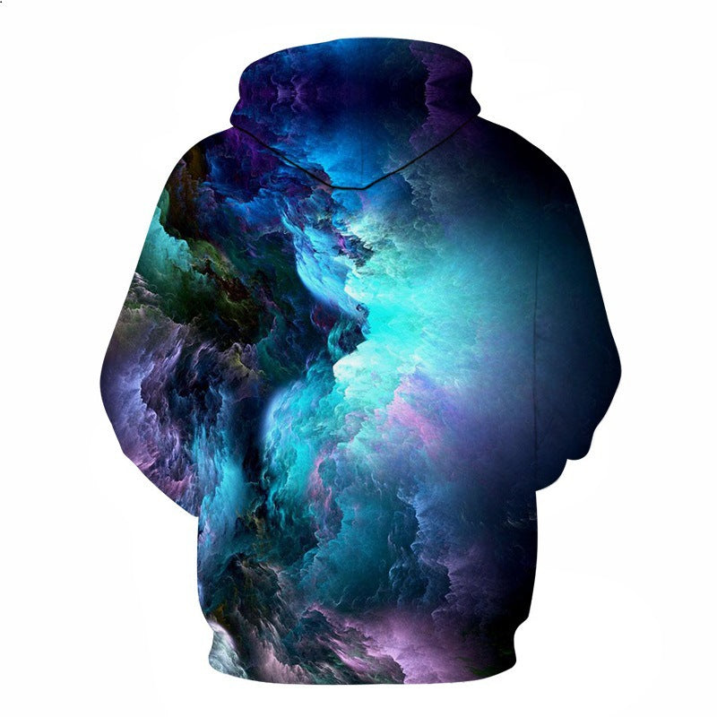 Digital Print Hoodie - Casual Long Sleeve Spandex Hoodie for Streetwear Fashion