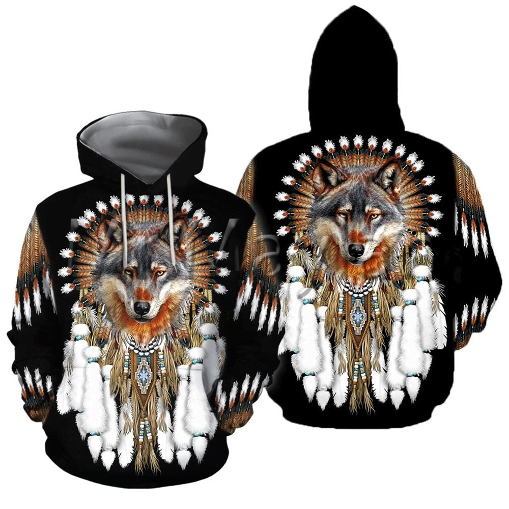 Men's Wolf Totem 3D Print Hoodie - Stylish Pullover Sweatshirt for Ultimate Comfort and Streetwear
