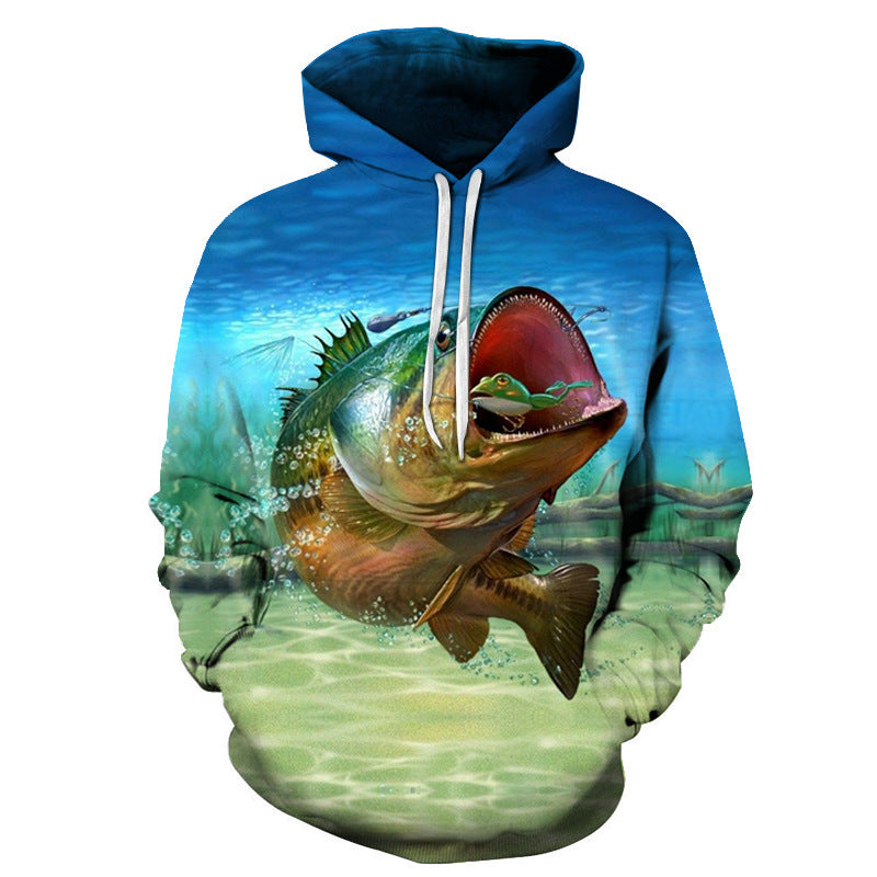 Vibrant 3D Cartoon Print Hoodie - Unisex Loose-Fit Pullover Sweatshirt