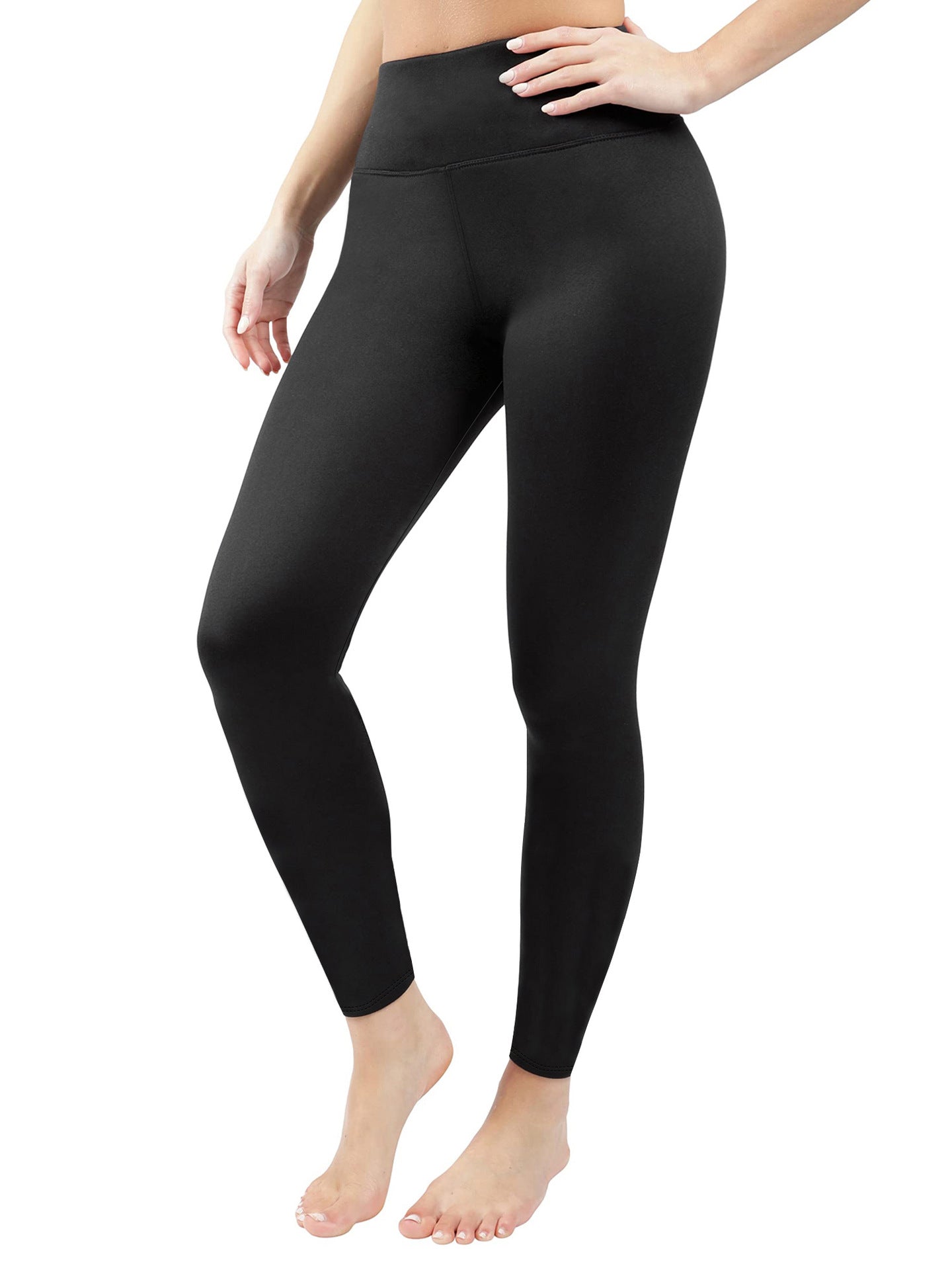 Fleece Lined High Waist Leggings for Women - Warm Padded Tight Fit