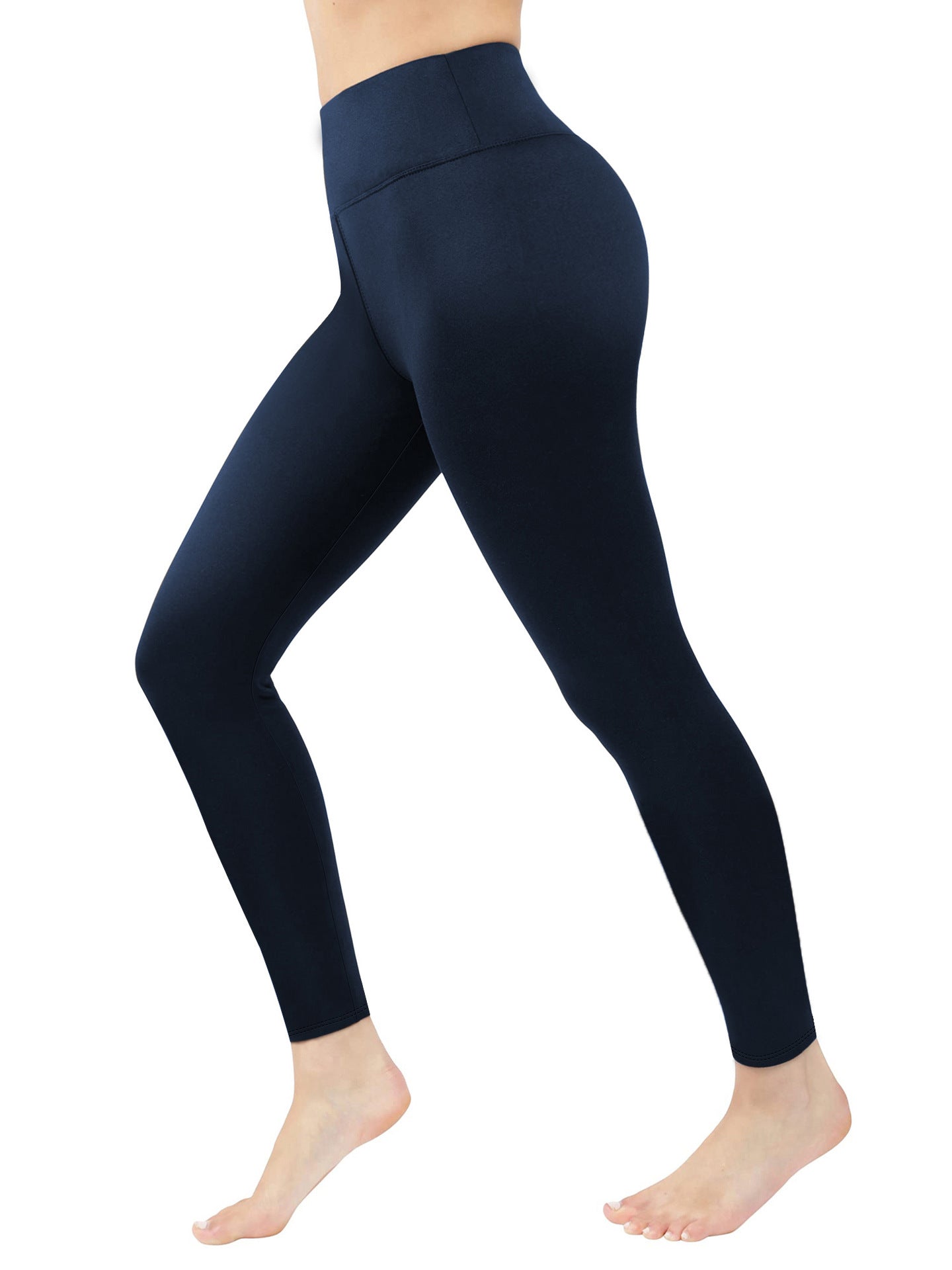 Fleece Lined High Waist Leggings for Women - Warm Padded Tight Fit